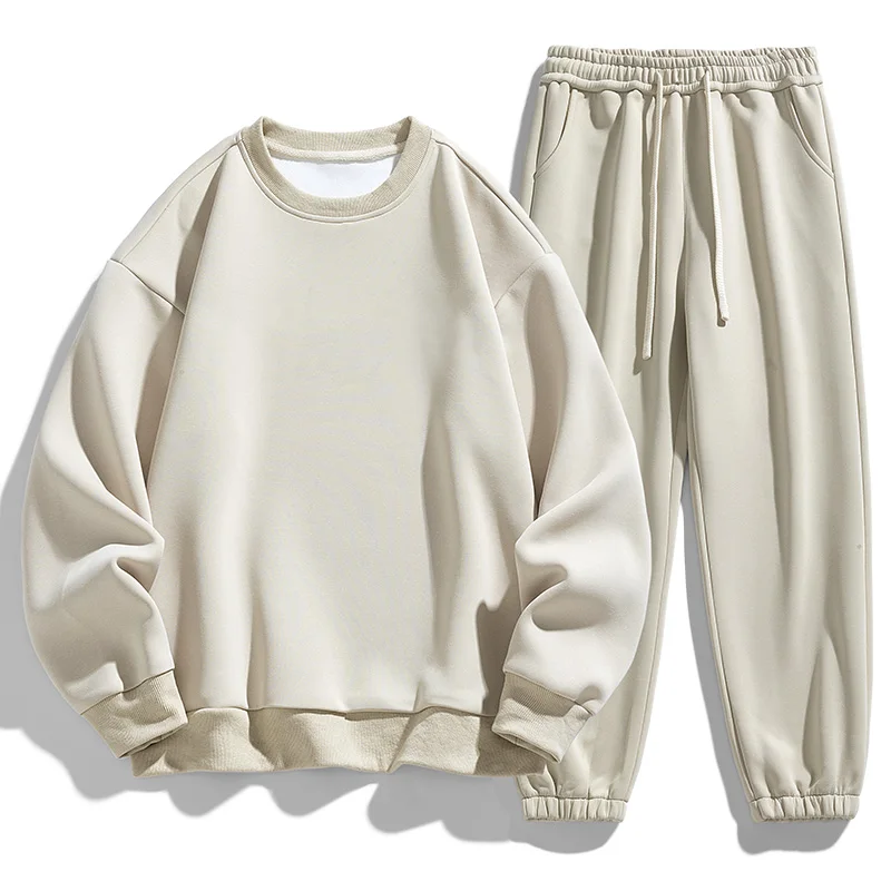 

High-quality autumn trendy sweatshirt, stylish and cool set, men's loose sporty casual pants two-piece set