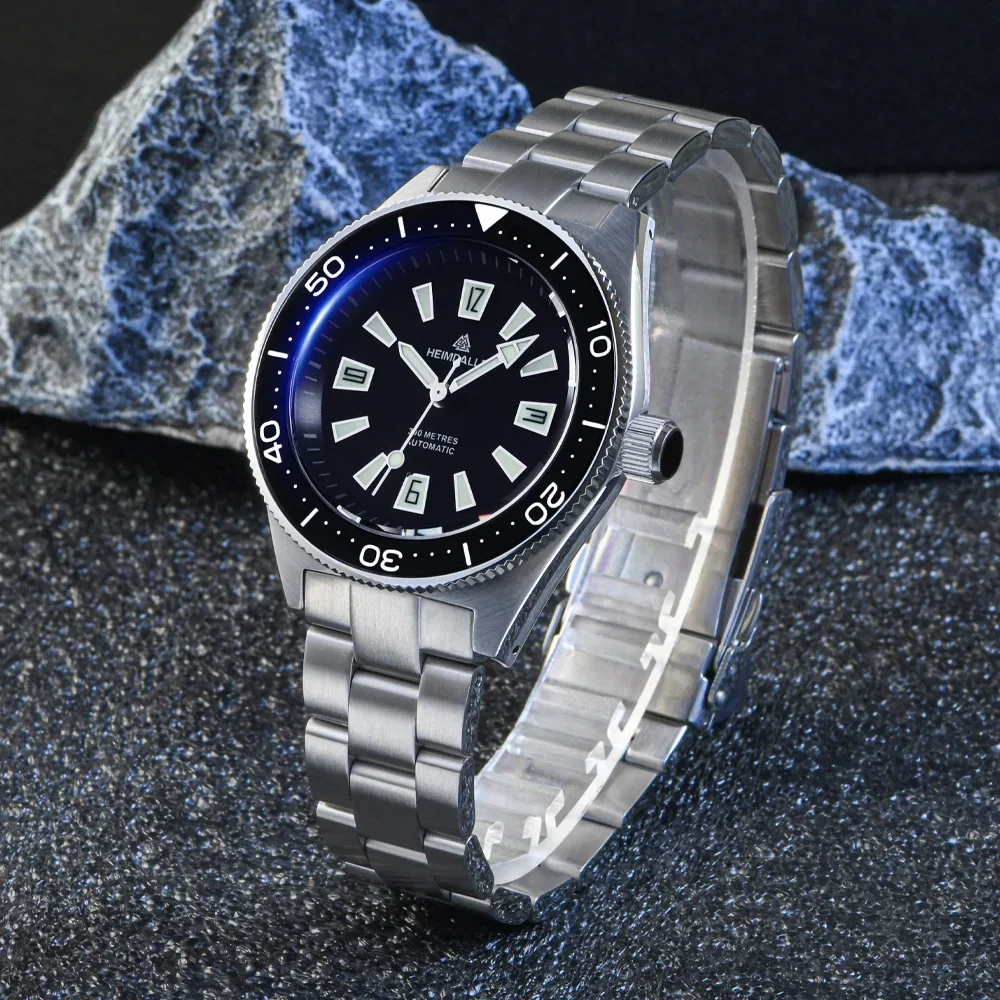 Heimdallr H14 Dive Watch NH35A Automatic Movement Sapphire Glass C3 Luminous 20Bar Waterproof Ceramic Bezel Vintage Watches