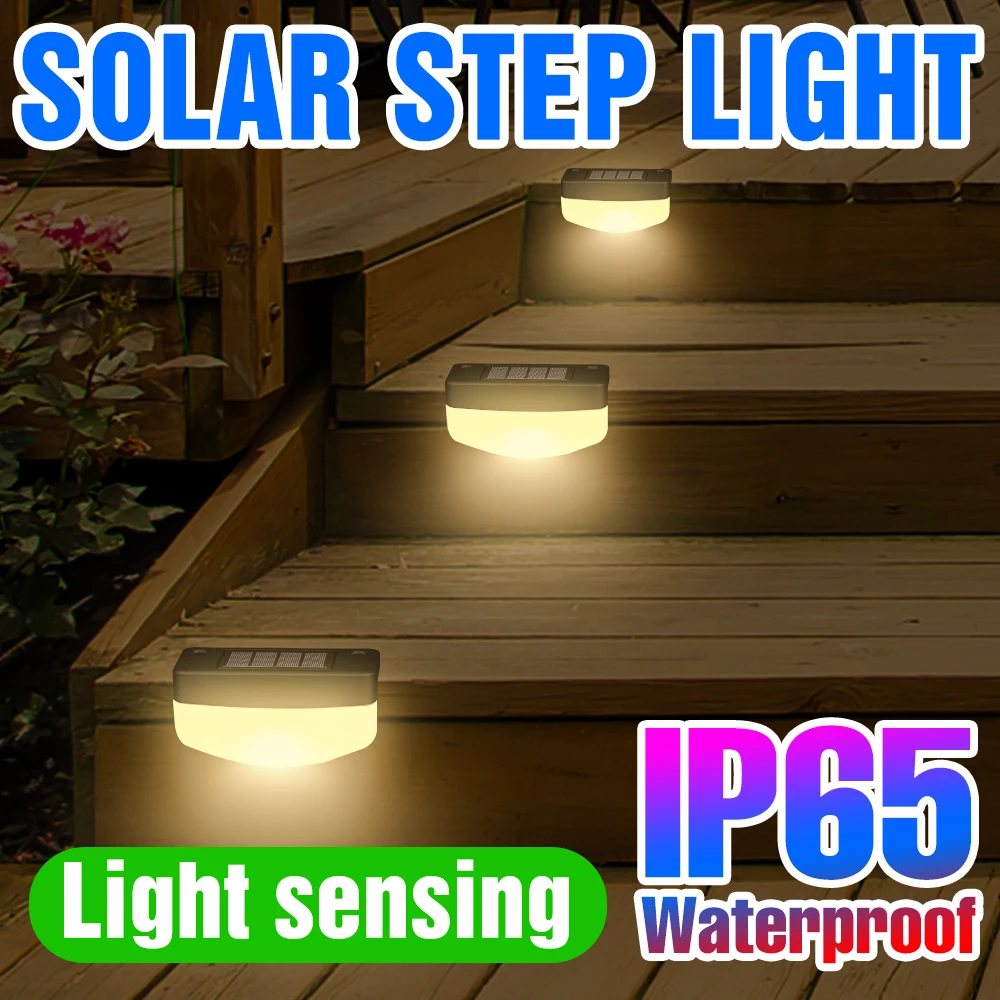 Led Solar Powered Lantern Garden Step Lights Lawn Lamp Outdoor Solar Spotlights Underground Lamp Path Deck Bulb Landscape Light