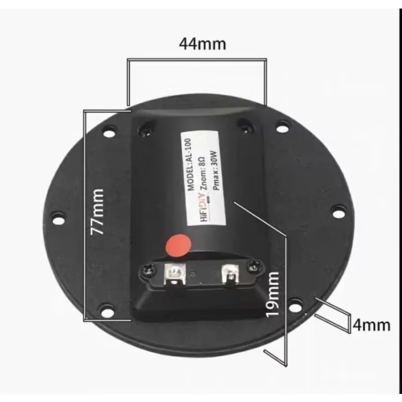 KYYSLB Altavoz de tira de aluminio de tono ultraalto de 4 pulgadas con fiebre completa de precisión con tira Unidad de altavoz de tono alto AL-100