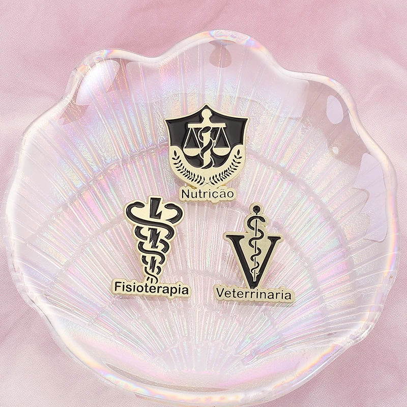 Retro Medizinische Caduceus Emaille-Anstecknadeln Medizinsymbol Flügel mit Schlangen Brosche Schmuck Geschenke für Ärzte Krankenschwestern Rucksack Revers Abzeichen – Detail 14