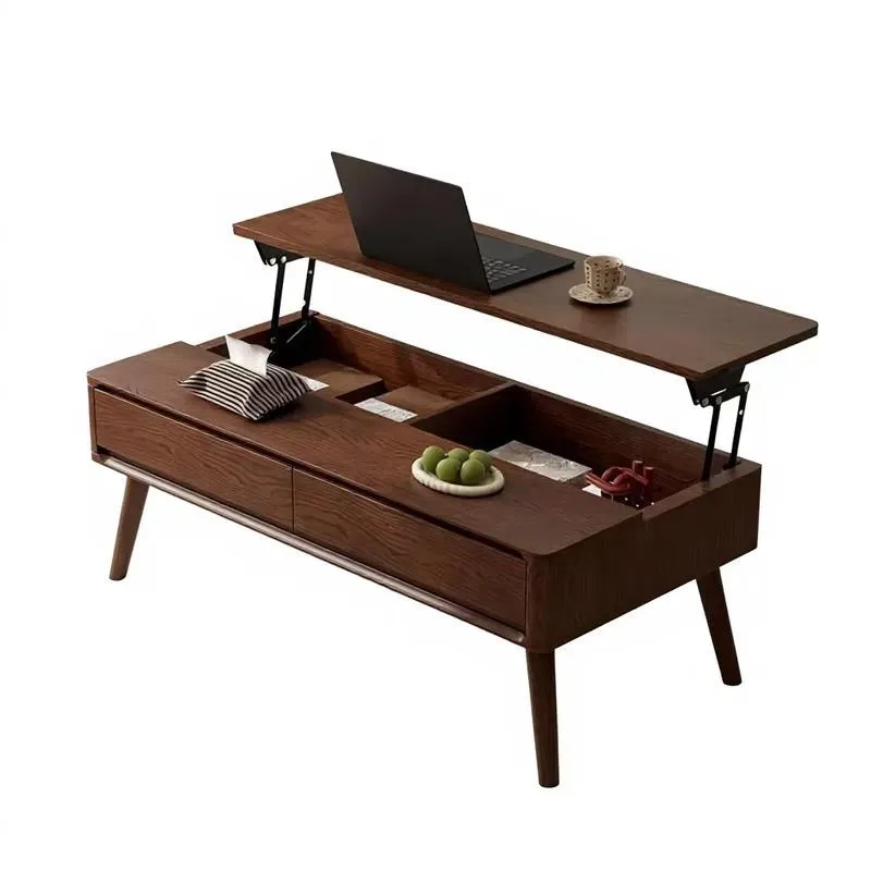 Portable coffee table, pine drawers, hidden storage compartments, rectangles, custom furniture