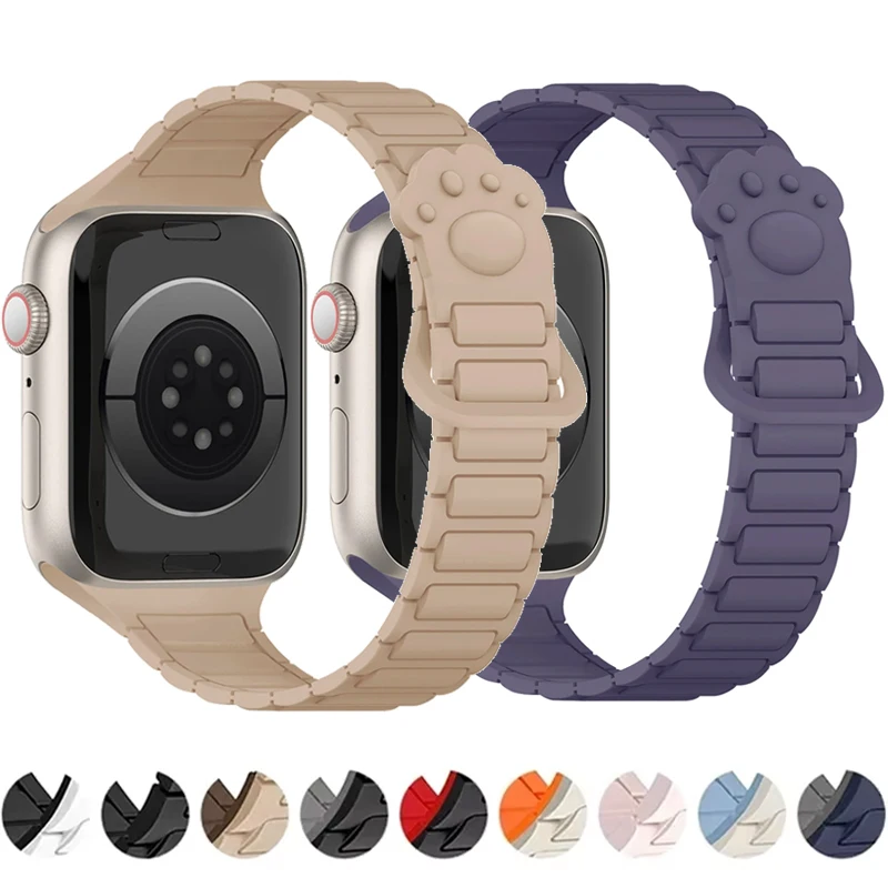 حزام سيليكون مغناطيسي لساعة أبل ألترا 3 40 مللي متر 44 مللي متر 46 مللي متر 45 مللي متر 49 مللي متر 42 مللي متر 41 مللي متر كوريا سوار iWatch 11 10 SE 9 8 7 6 #2