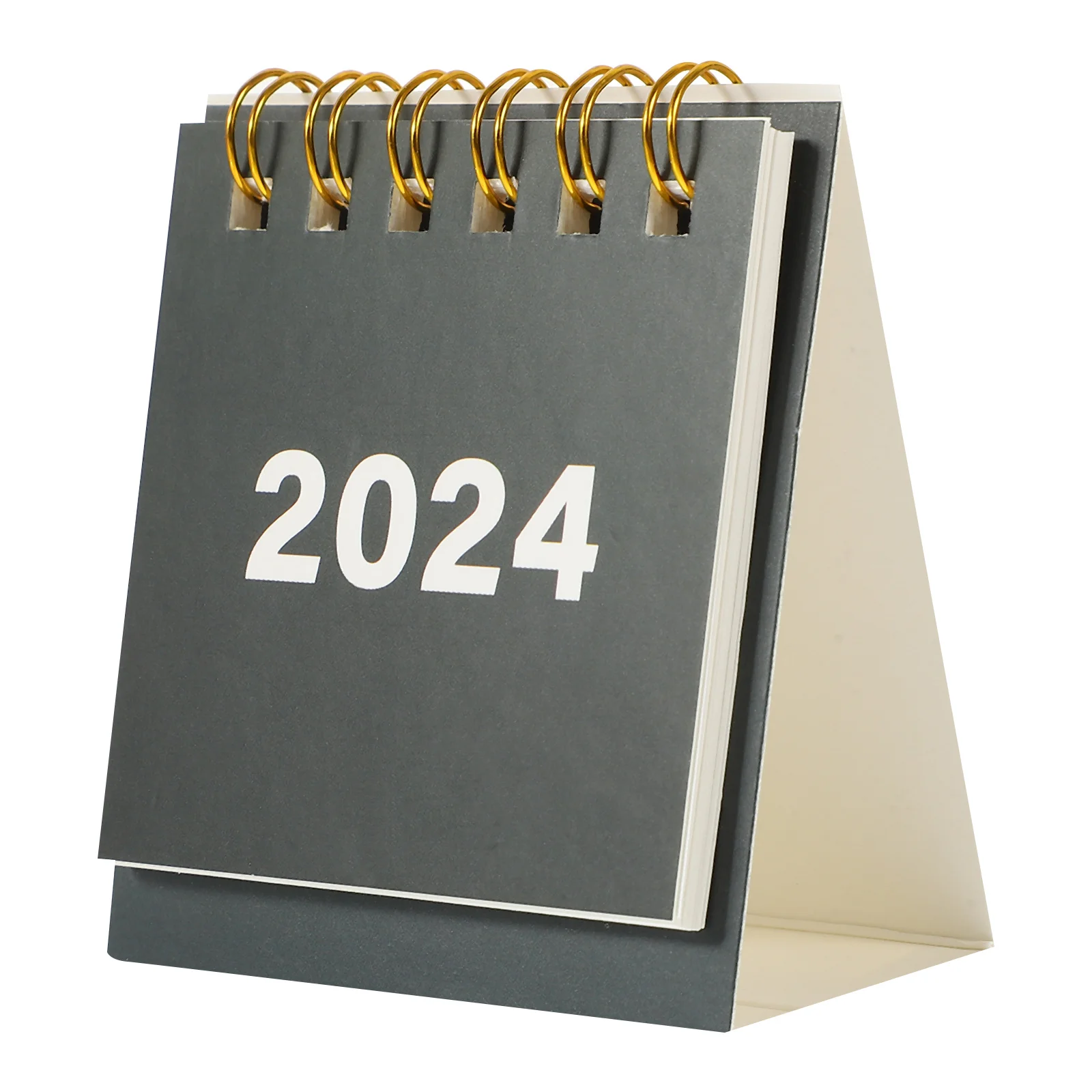 صغير 2024 أجندة مكتبية /رزنامة مكتبية الوردي دوامة ملزمة صفحات سميكة مكتب ديكور المنزل جدول مخطط St سطح المكتب #5