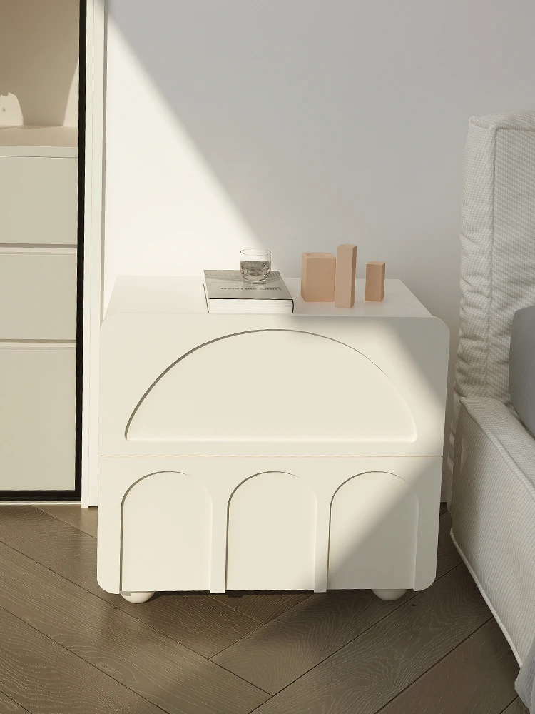 The product can be customized.Customized cream style bedside cabinet Simple modern bedroom bedside storage cabinet