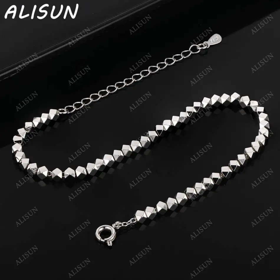 

ALISUN 925 Sterling Silver Small Broken Beads Bracelets For Women Creativity Gifts Street All-match Party And Daily Wear