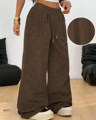 Imagen 2 del producto Pantalones de chándal de cintura alta para mujer, pantalones informales sueltos, ropa de calle holgada clásica, pantalones deportivos de baile Y2K con cordón de pierna ancha