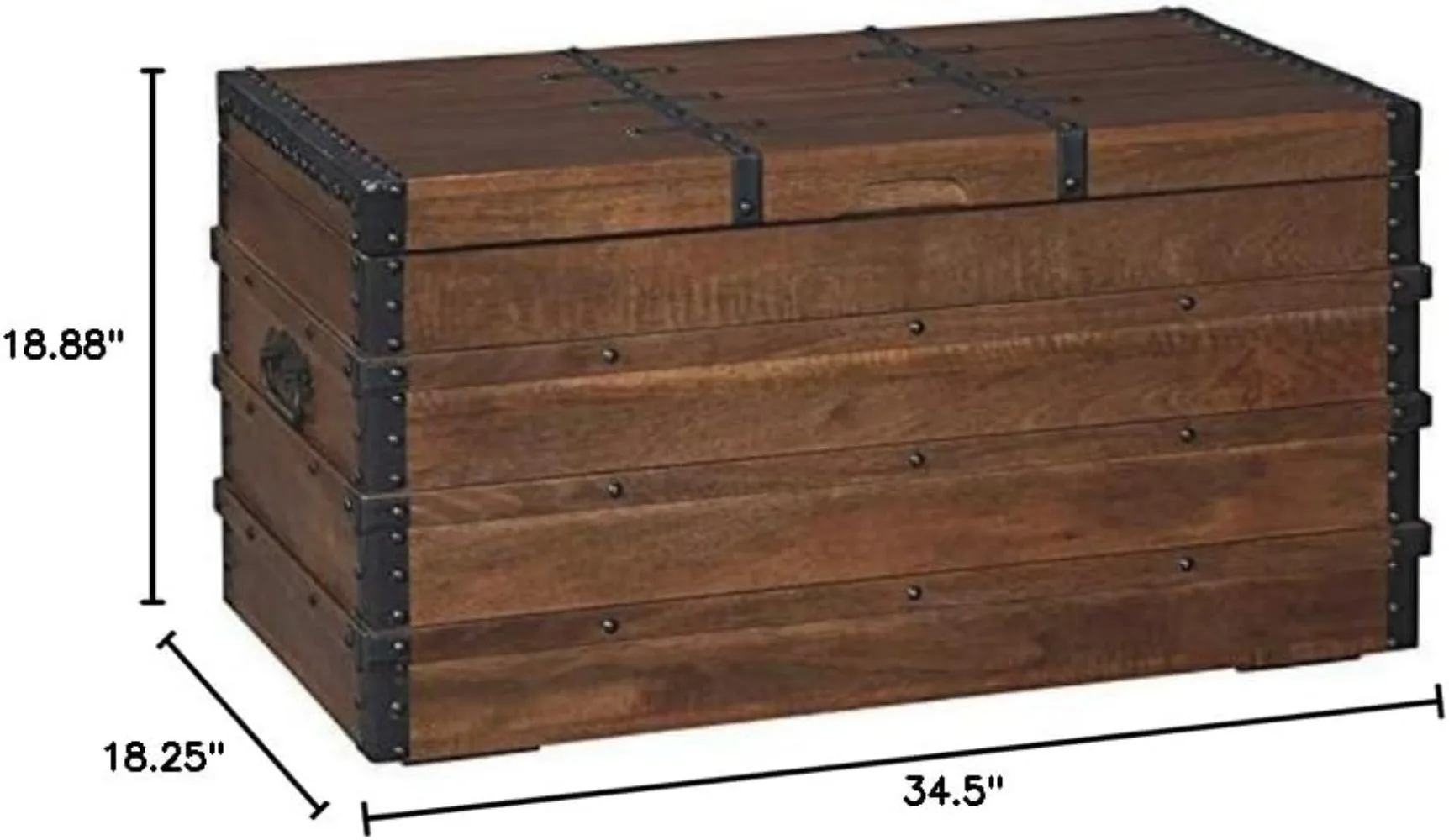 Storage Trunk Coffee Table in Brown