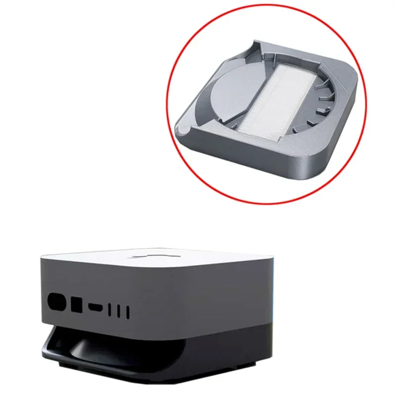 

1PCS 3D Printed Dustproof Base for Mac Mini M4 2024 Anti Slip Bracket Convenient Switch Protective Holder DIY Accessories