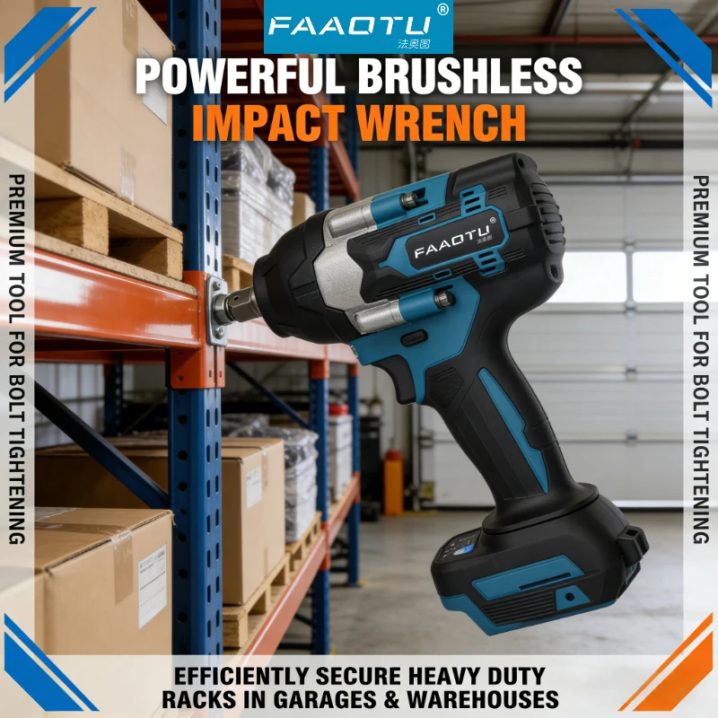 

FAAOTU DTW700 18V charging impact wrench Brushless electric wrench Large torque impact wrench for MT battery