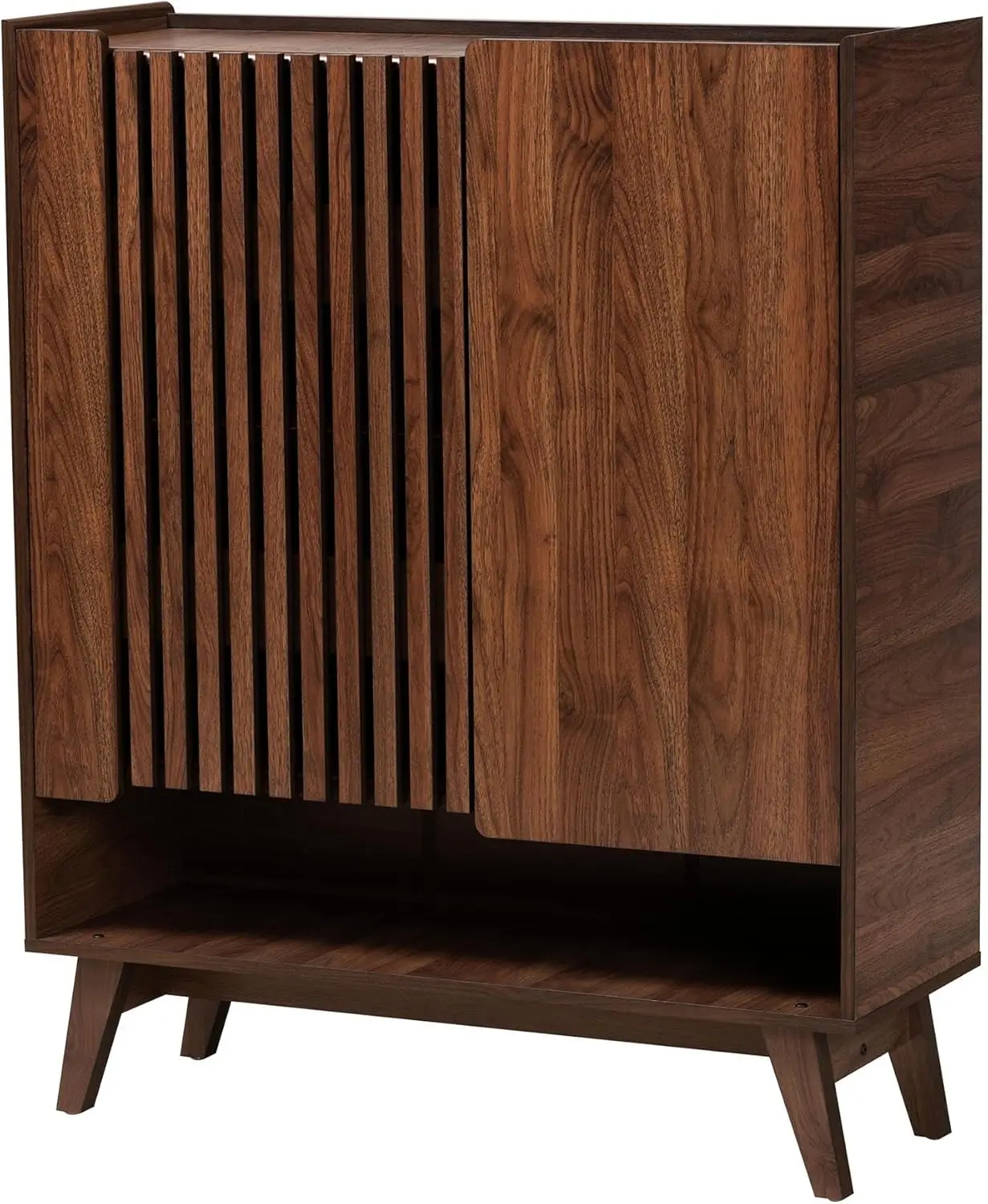 Walnut Brown Shoe Cabinet with One-Size Design and Secure Door Lock living Bedroom brown furniture Bar luster  decorate