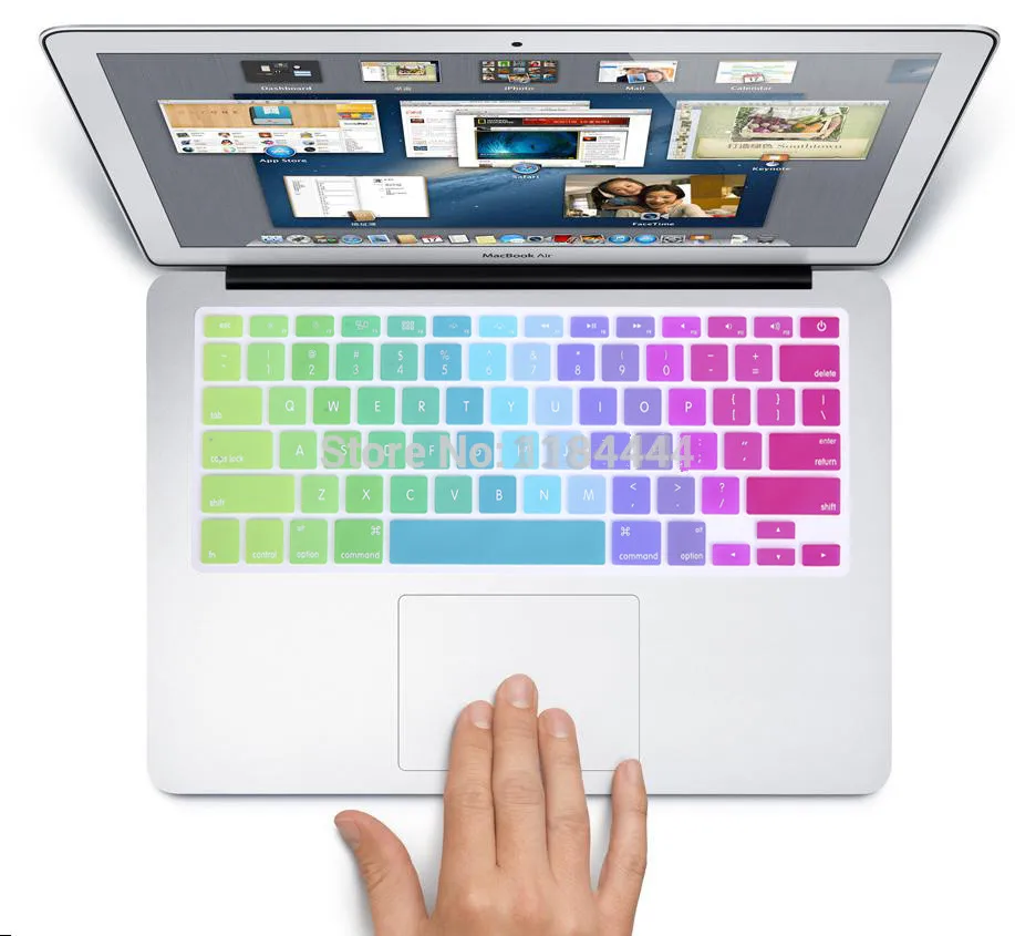 For Apple macbook Air Pro Retina 13 15 17 Protective Stickers 1p Rainbow Silicone keyboard cover For mac book laptop Skin Film