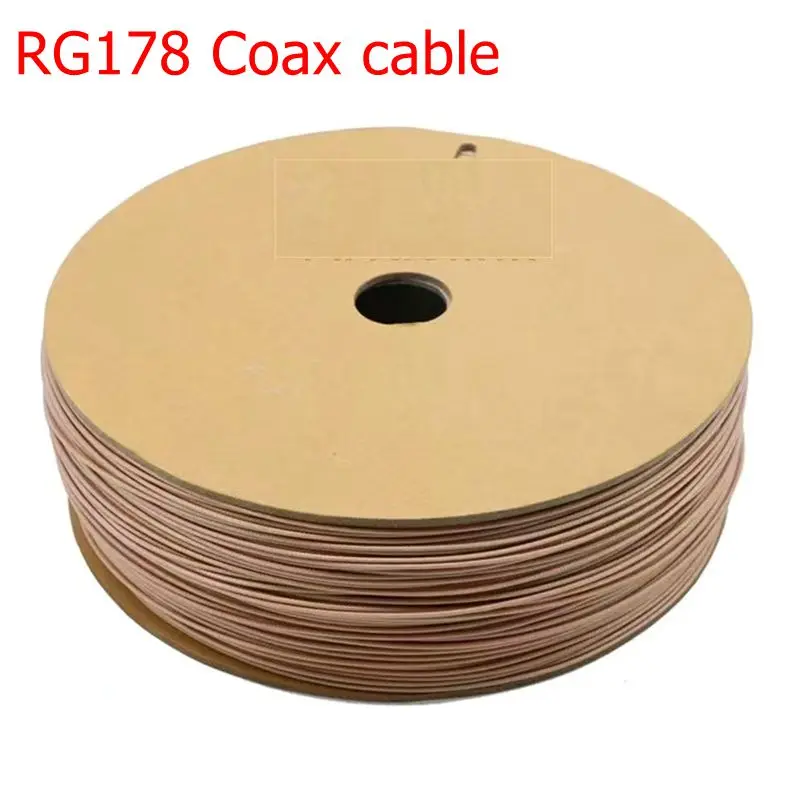 RG178 RG-178 קואקסיאלי כבל צמת חוט מגן כסף Platied אנטנה 50Ohm נמוך אובדן עבור מלחץ מחבר מהיר הנמכר ביותר RF
