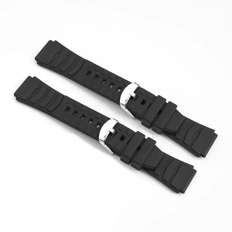 waterproof Silica gel For Casio EDIFICE EF-552 Watchband With Special Flange Watch Chain Accessory 20mm Black With Men's strap