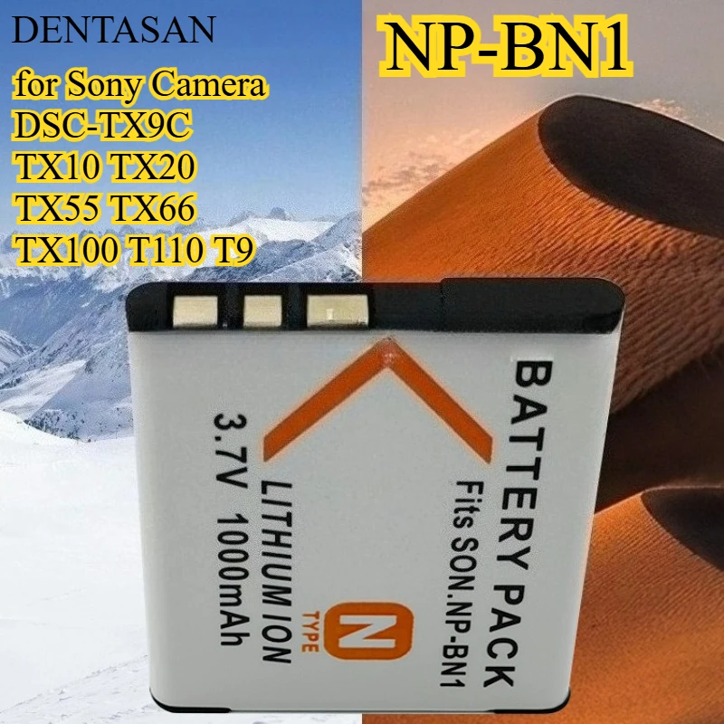 1000mAh NP-BN1 بطارية ليثيوم مناسبة لكاميرا سوني DSC-TX9C TX10 TX20 TX55 TX66 TX100 T110 T9 البطارية