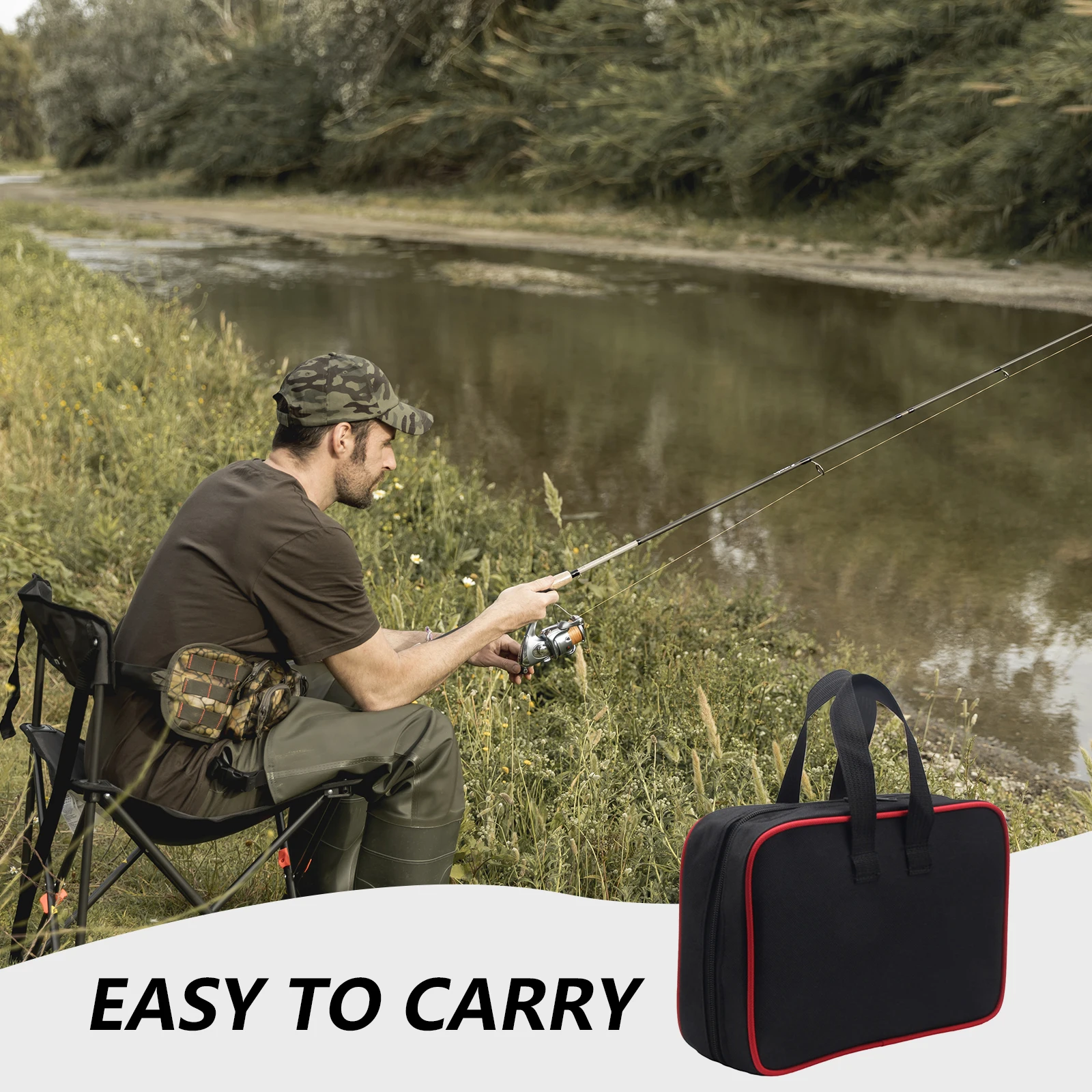 

Fishing Lure Jigs Protective Bag Durable Material Fishing Bag Lure Storage Case for Lakes River Sea Fishing