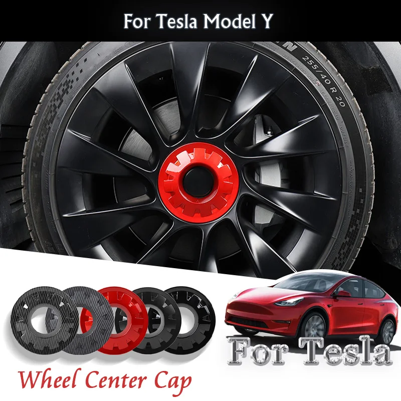 

For Tesla Model Y 2020 2021 2022 2023 2024 Car 20 Inch Wheel Center Cap ABS Decoration Cover Accessories Kit