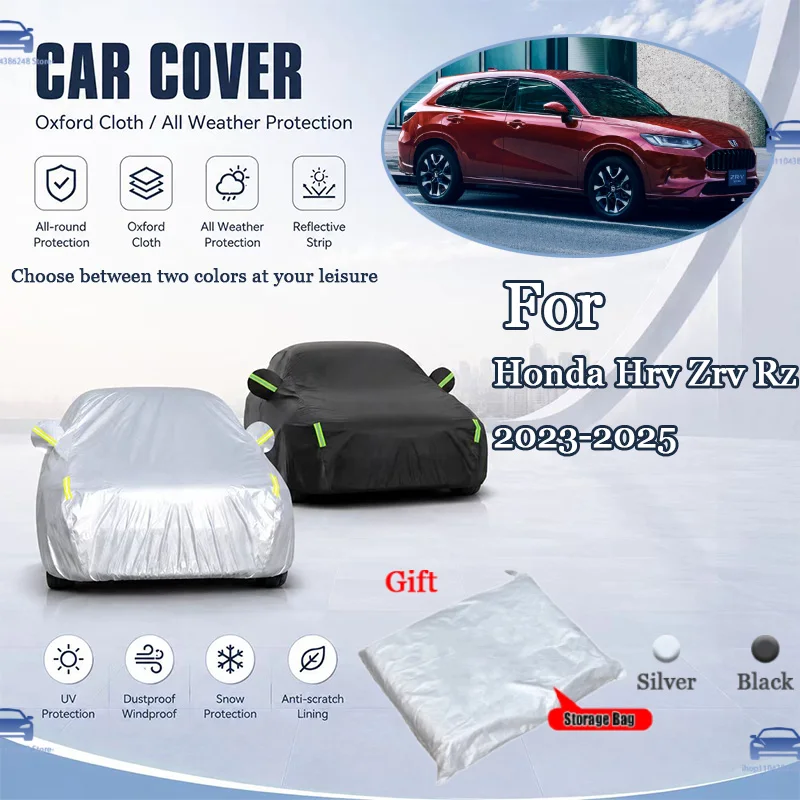 

For Honda Hrv Zrv Rz 2023-2025 All Weather Oxford Car Cover Uv Snow Dustproof Reflective Strip Outdoor Protection