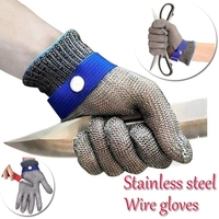 Anti-cut Gloves Safety Cut Proof Stab Resistant Stainless Steel Wire Metal Mesh Kitchen Butcher Cut-Resistant Safety Gloves