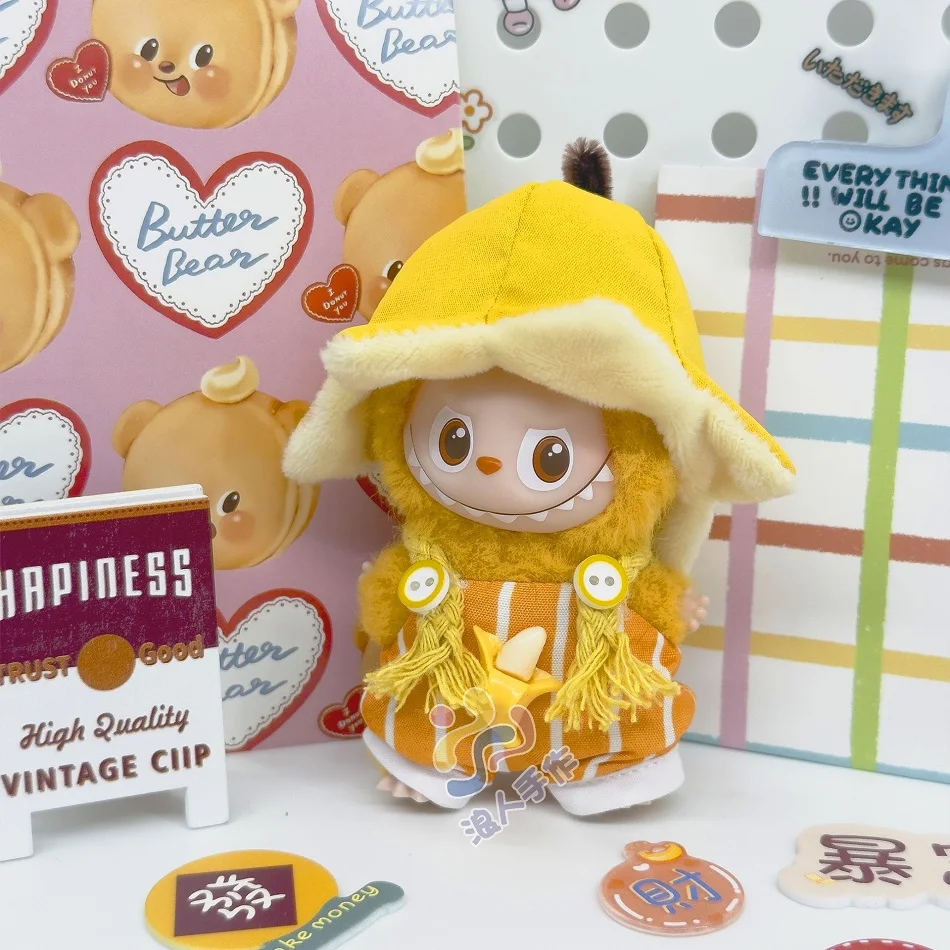 10 cm Mini Labubu Doll Tute carine Set Accessori Accessori appesi Labubu V4 Compleanno Natale Regali giocattolo per bambini