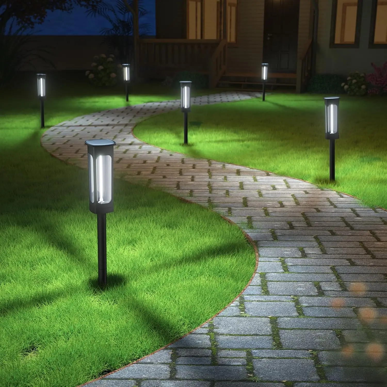 Garden Lights Glass Metal 10in RGB Color Changing Weatherproof Fall Multicolor
