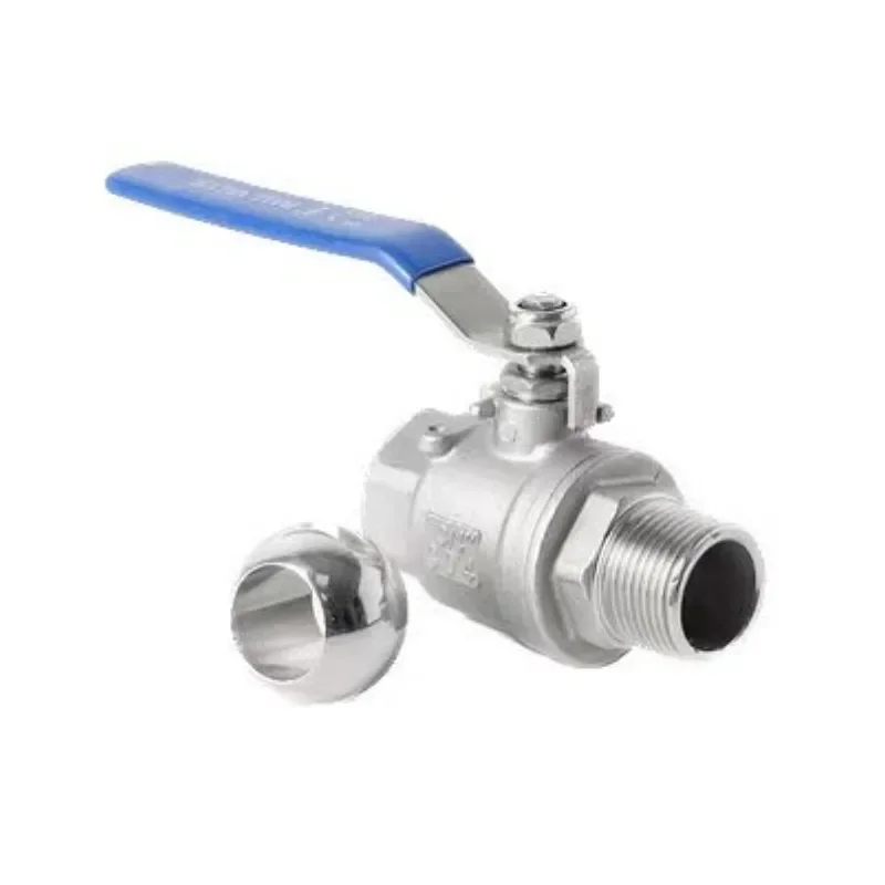 304 Stainless Steel Two Piece Ball Valve 1/4 3/8 1/2