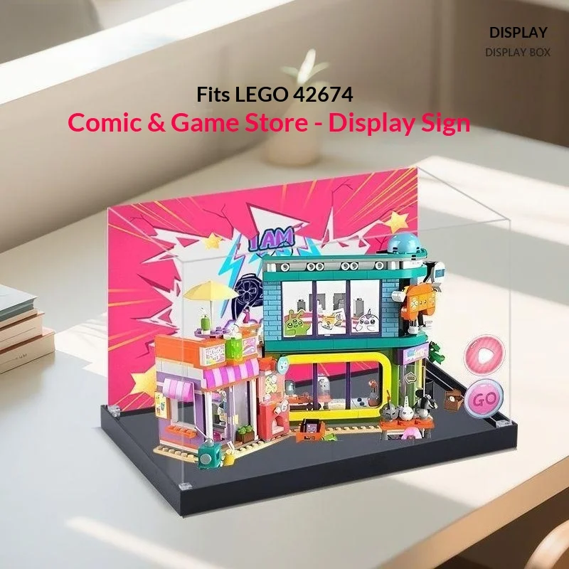 Suitable for LEGO 42674 comic book and game store building block storage box acrylic display box - view 3