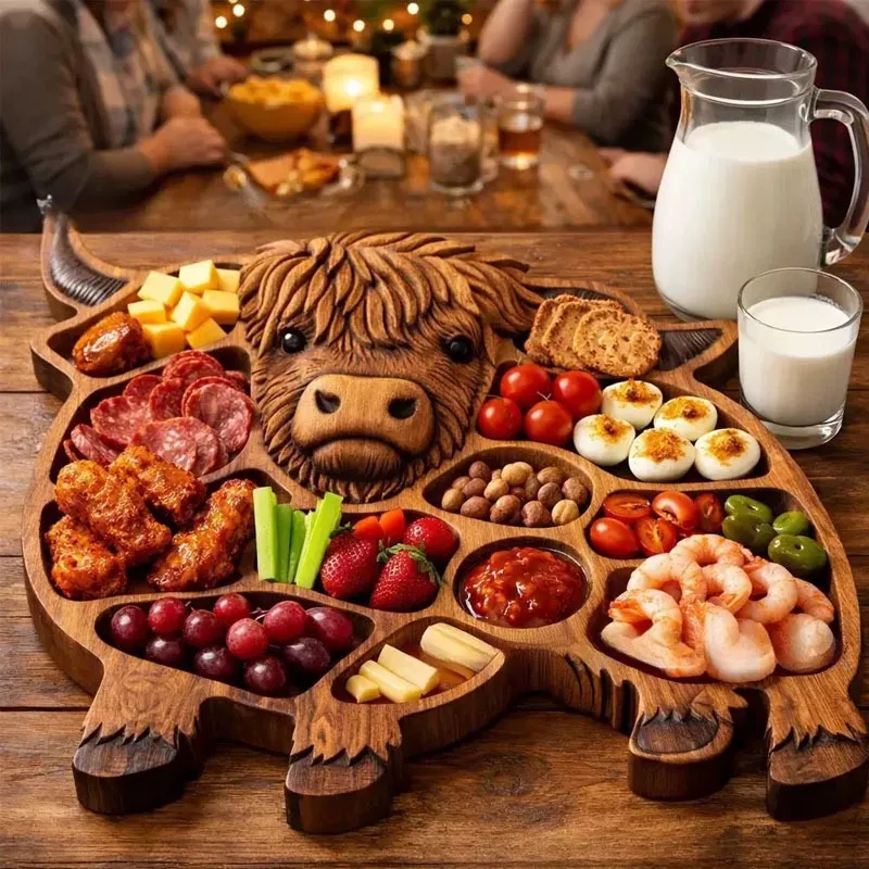 

Kitchen Fruit Tray & Snack Storage Catered Food Tray Cow, Rabbit, Octopus-Shaped Snack Tray Animal-Themed Creative Food Platter