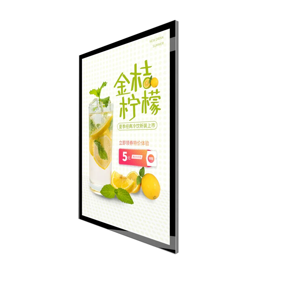 30x40cm Slimlin Wall Mounted Magnetic LED Lightbox Backlit Poster Picture Frames Display for Theater Museum Gallery Shool