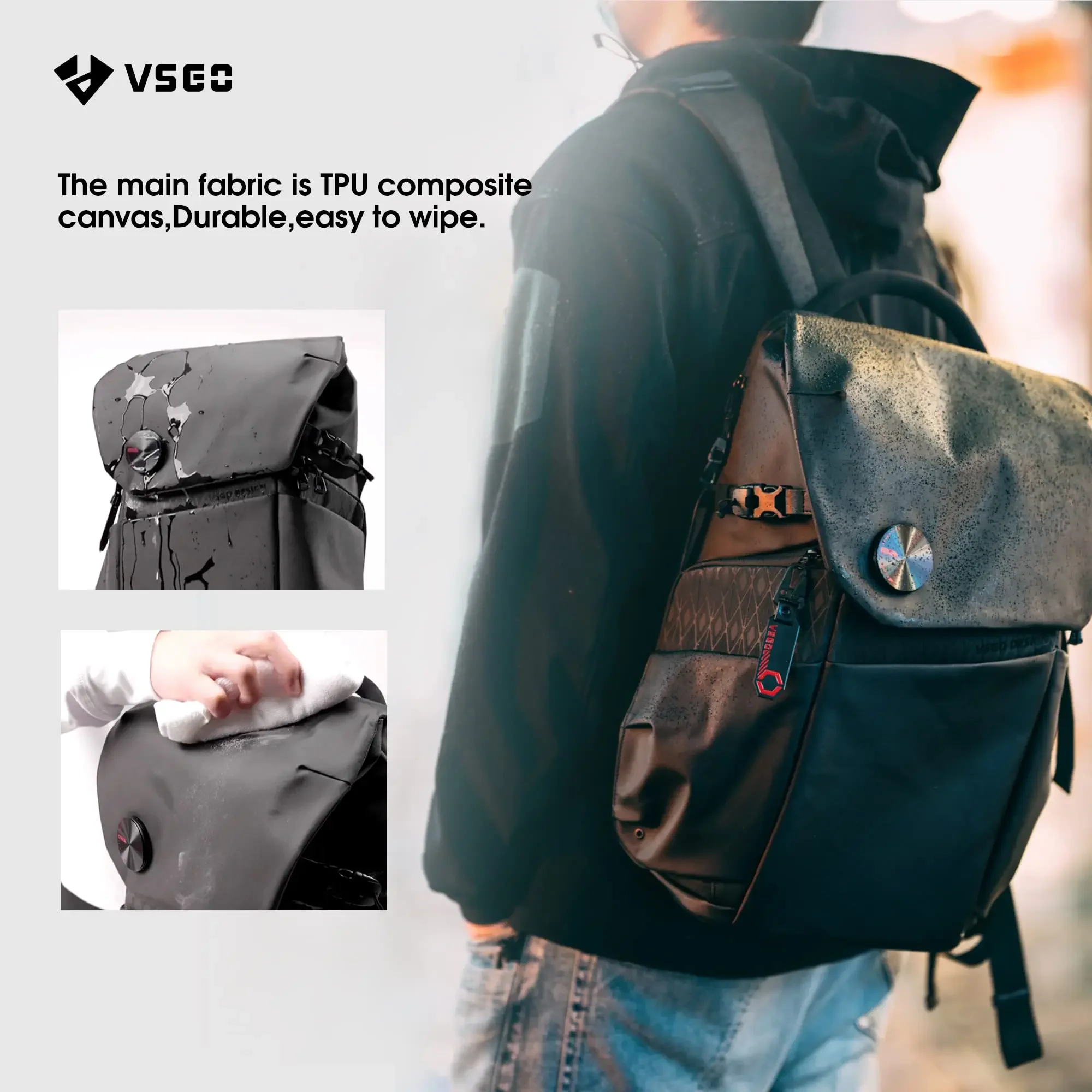 VSGO 20L Camera Backpack Professional DSLR/SLR Large Capacity Backpack, Compatible For Sony Canon Nikon Camera, DJI Stabilizers