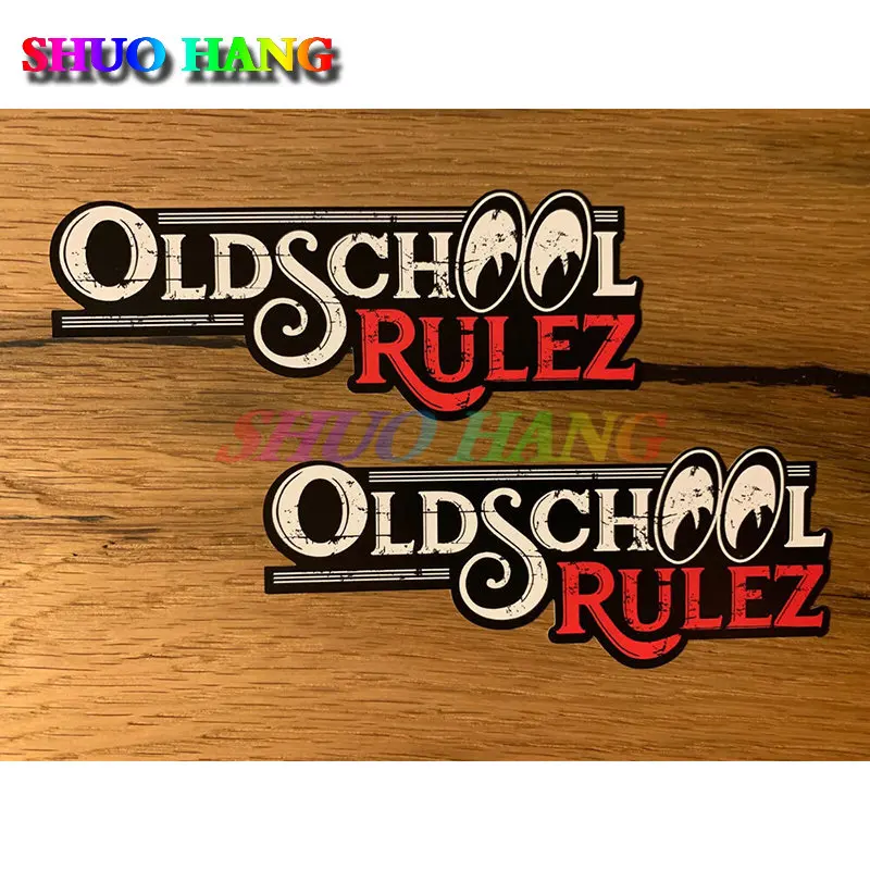 

2XOldschool Aufkleber Rulez винтажные наклейки Oldtimer Motorrad ретро тюнинг M408 автомобиль грузовик окно бампер мотоцикл виниловые наклейки