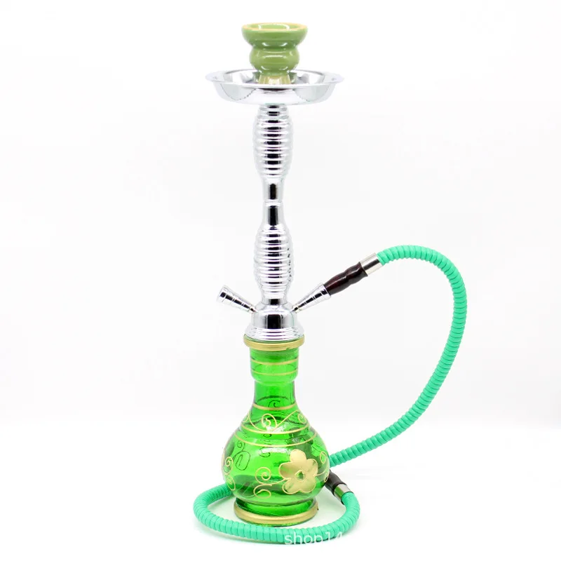 Water Pipe Shisha Set Classic Iron Sheet Arab Shisha Hookah Glass Water Pipe Kettle Shisha Single Double Tubes Private Use