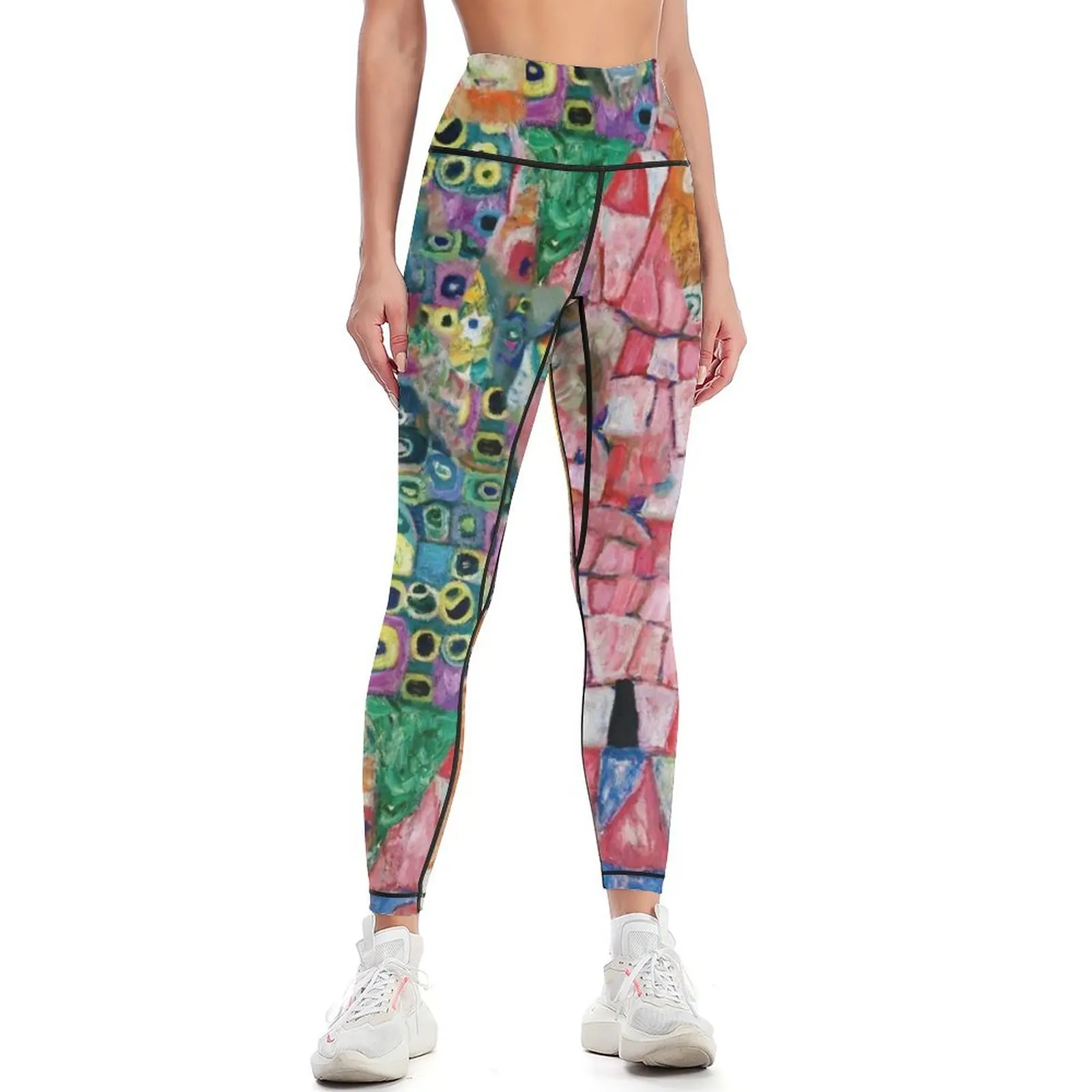 

Gustav Klimt Death and Life detail - life decoration Leggings for physical sports for push up Training pants Womens Leggings