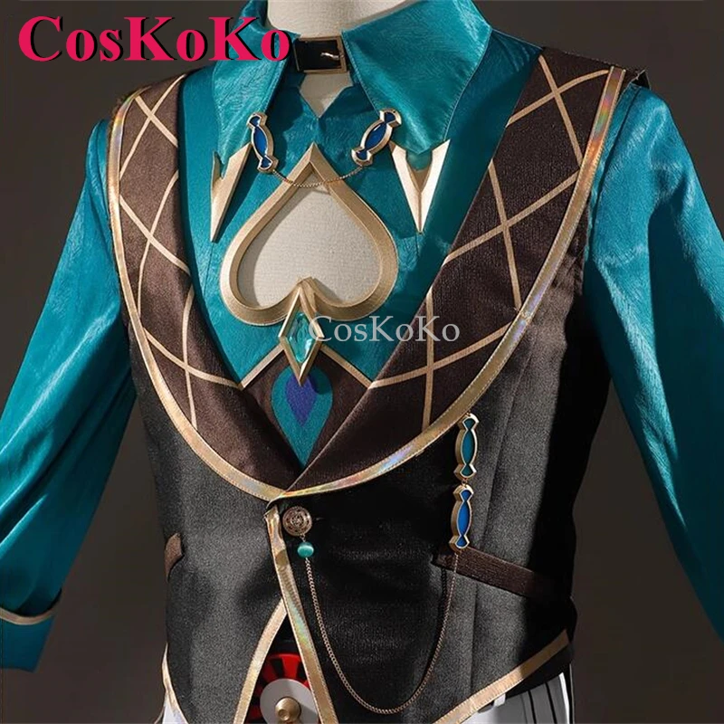 CosKoKo Aventurine Cosplay z grą Honkai: strój bojowy z gwiazdami w stylu kolejowym, pełny zestaw, impreza z okazji Halloween do odgrywania ról odzież nowa