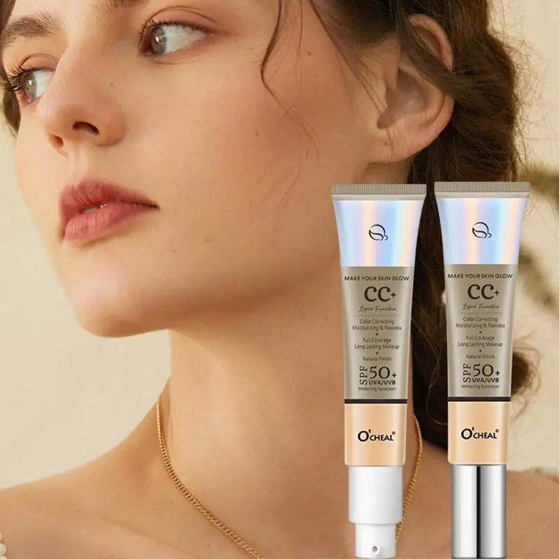 CC Cream With SPF 50 Color Correcting Cream SPF 50 Sunscreen Full Coverage Foundation Lightweight Foundation Moisturizing