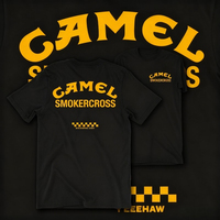 2025 Summer Retro Car Camel Cigarettes Tops Tee Short Sleeve Casual Streetwear 100% Pure Cotton Printed T-shirt  Men Motosport