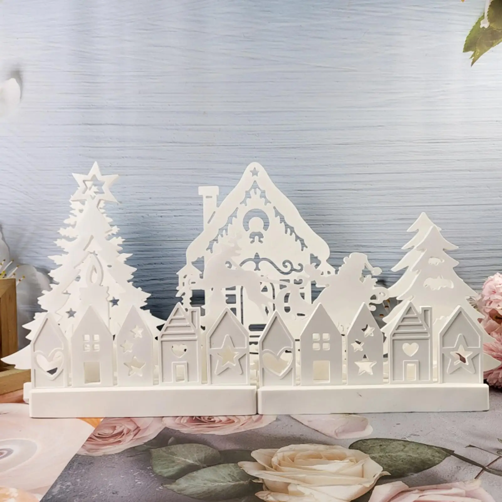 Christmas Silicone Molds 7 Pieces Home Decoration Casting Moulds Easy Demolding Plaster Moulds For Event Organizers Home