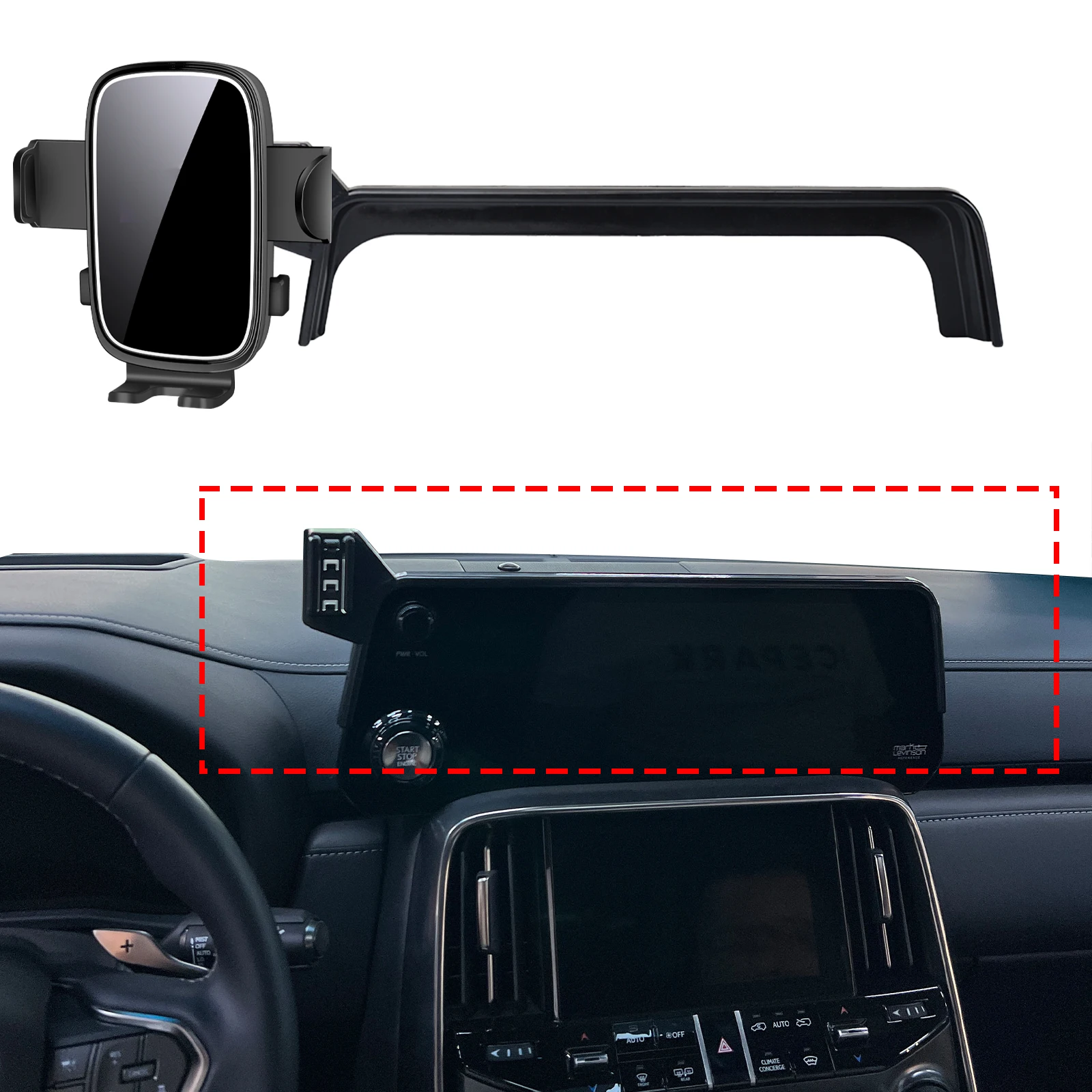 

fit for Lexus LX700 LX 700 2025 2026 LX700H F SPORT Custom Fit Phone Holder Mount Dashboard Screen Base No Drill accessoires