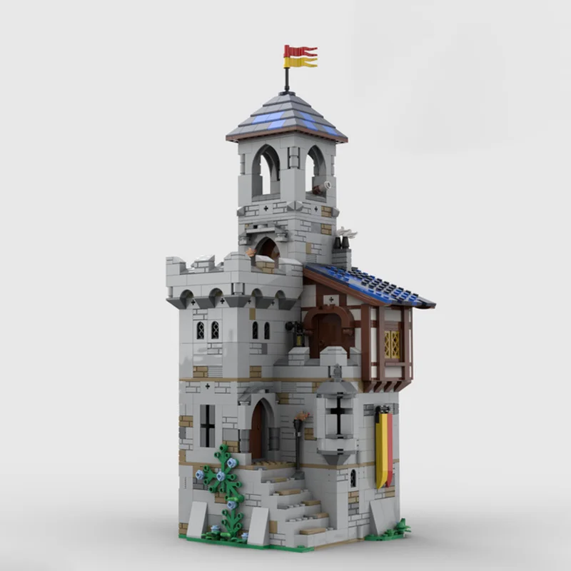 MOC Building Blocks Toy Medieval Castle Main Tower - 1366pcs Creative Assembly Set, Perfect Gift for Architecture Fans