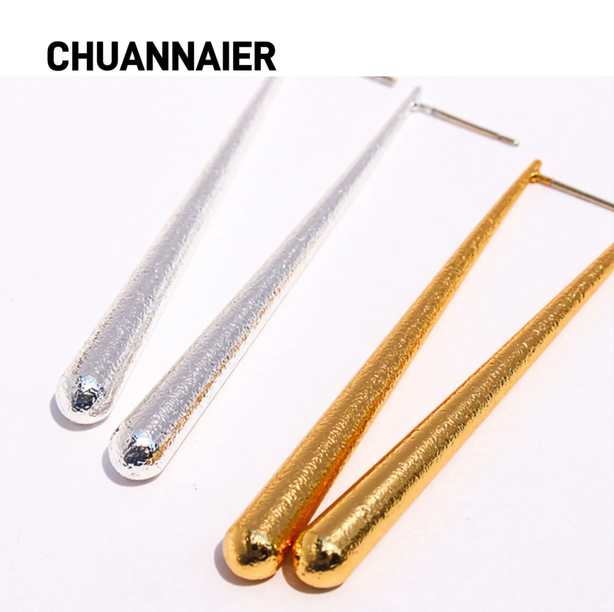 

Best-selling item Luxury design, minimalist metal style, matte dropped long earrings, slim face earring, high-end feeling earrin