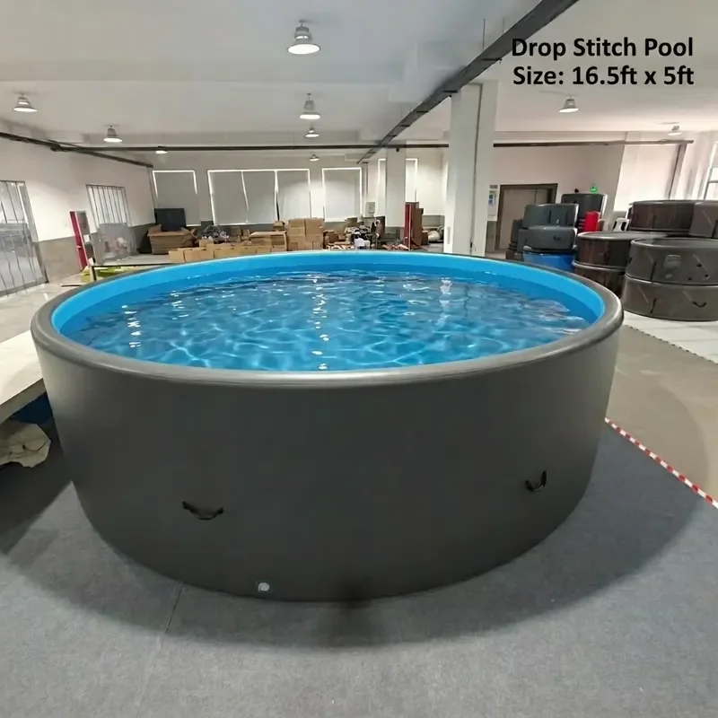 Drop Stitch Solid Above Ground Swimming Pool for 5x1.5m Heavy Outdoor Backyard Use for Adults & Kids