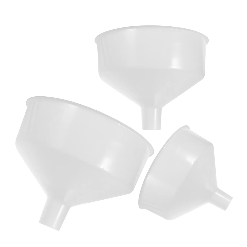 

3PCS Kitchen Funnel Wide Mouth Plastic Funnels for Bottles Large Diameter Easy Cleaning Home Use Oil Pouring Tools