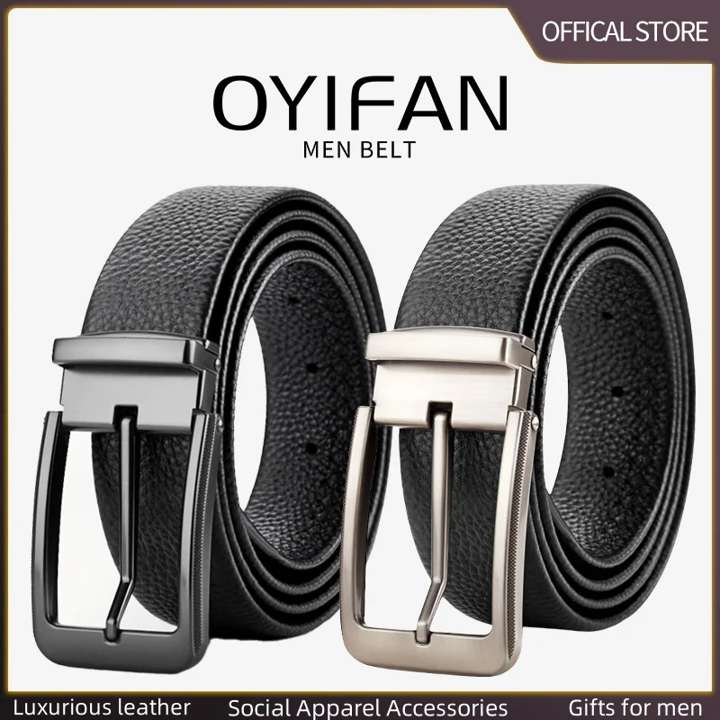 Men's Social Belt for Man Mens Belt Leather Waistband Belts Male Genuine Waist Automatic belt