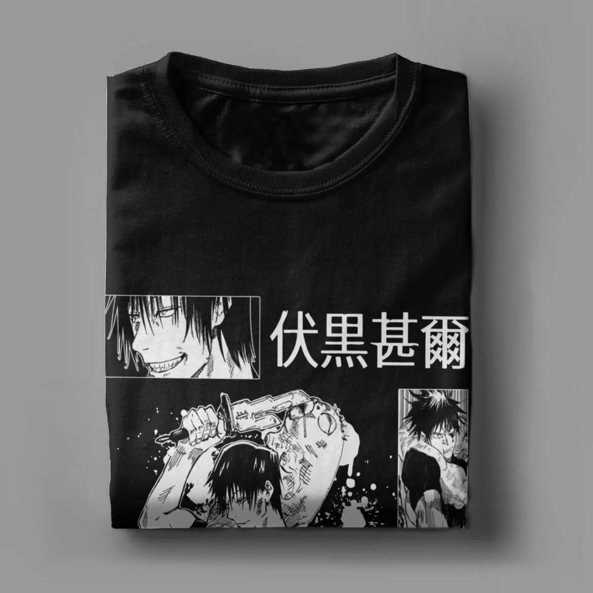 Toji Fushiguro Jujutsu Kaisen Men's Shirt for Men Anime Vintage Pure Cotton Tees Crewneck Short Sleeve T Shirt Original Clothes view 3
