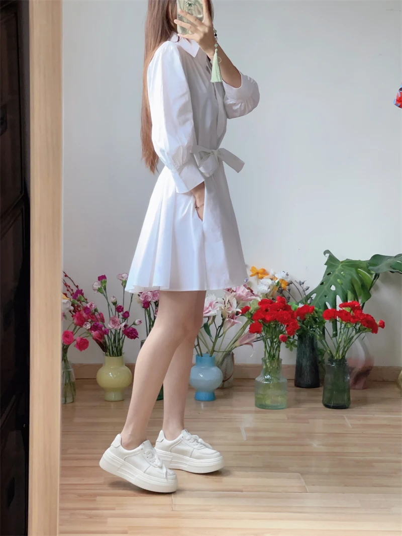 Cos Bubble Sve irt Dr décontracté ample a-ligne Simple coton femmes Dr t-shirt couleurs printemps été automne vêtements de saison