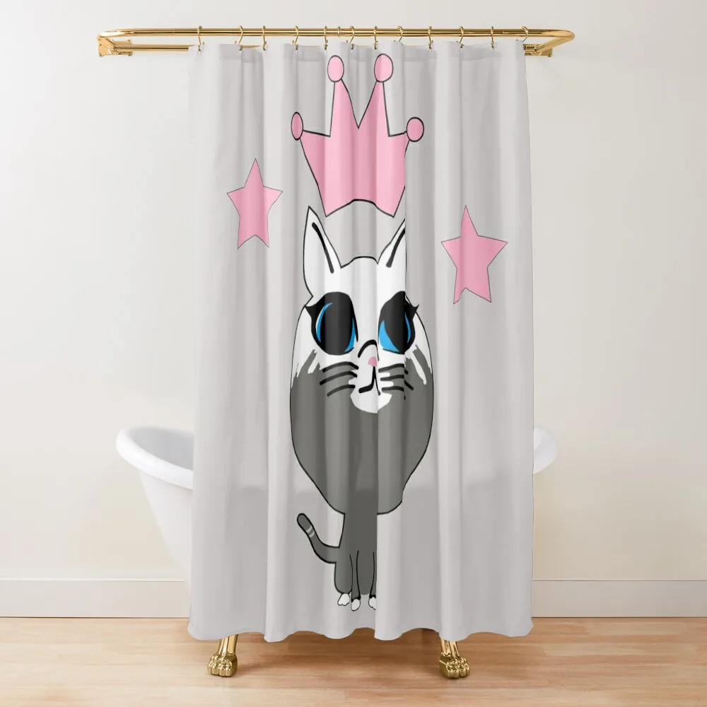 

Cute Little Kitten Princess Shower Curtain For Shower Shower For Bathrooms Cover For Bathroom Set Curtain