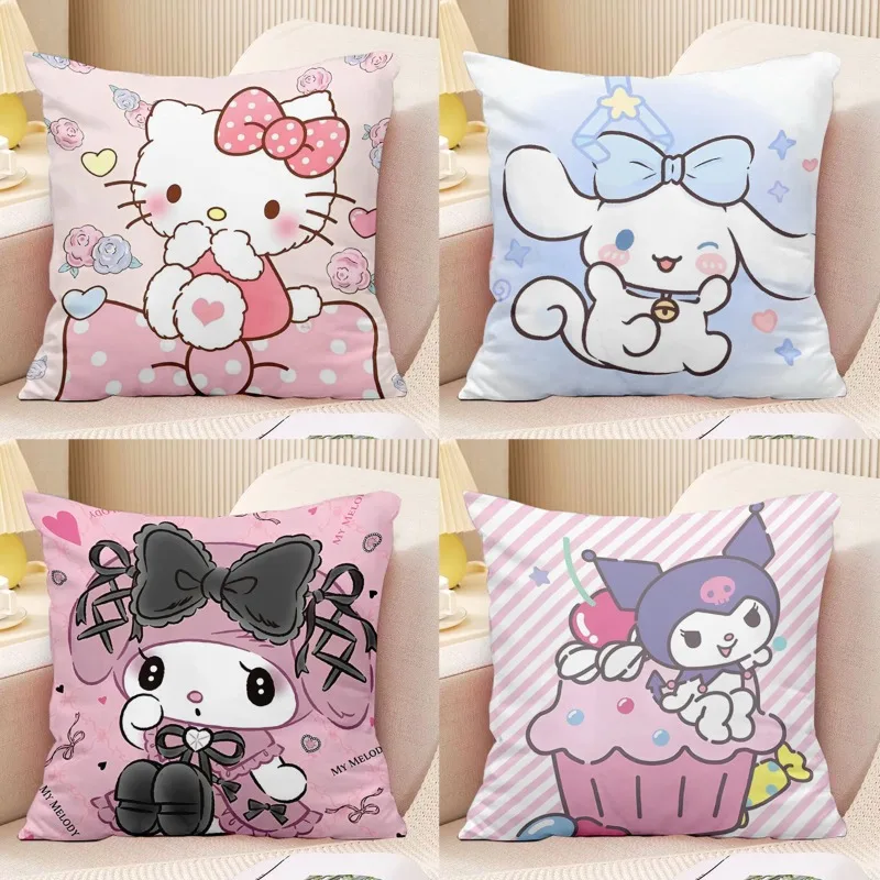 

MINISO Sanrio Hello Kitty Kuromi My Melody Cinnamoroll аниме мультфильм милая удобная и мягкая подушка автомобильная подушка модная