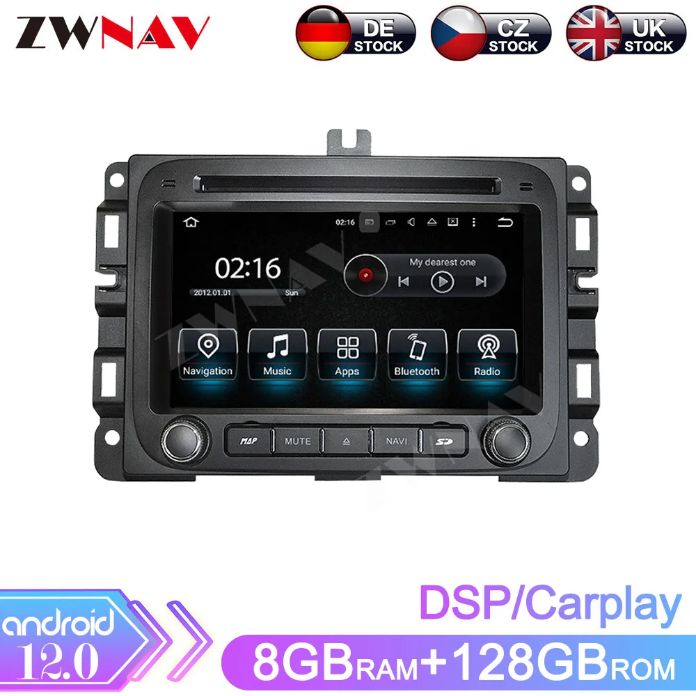 Android12.0 Car Radio DVD For Dodge RAM1500 2014-2017 Player Stereo Multimedia Receiver Carplay GPS Auto Navigation HeadUnit DSP