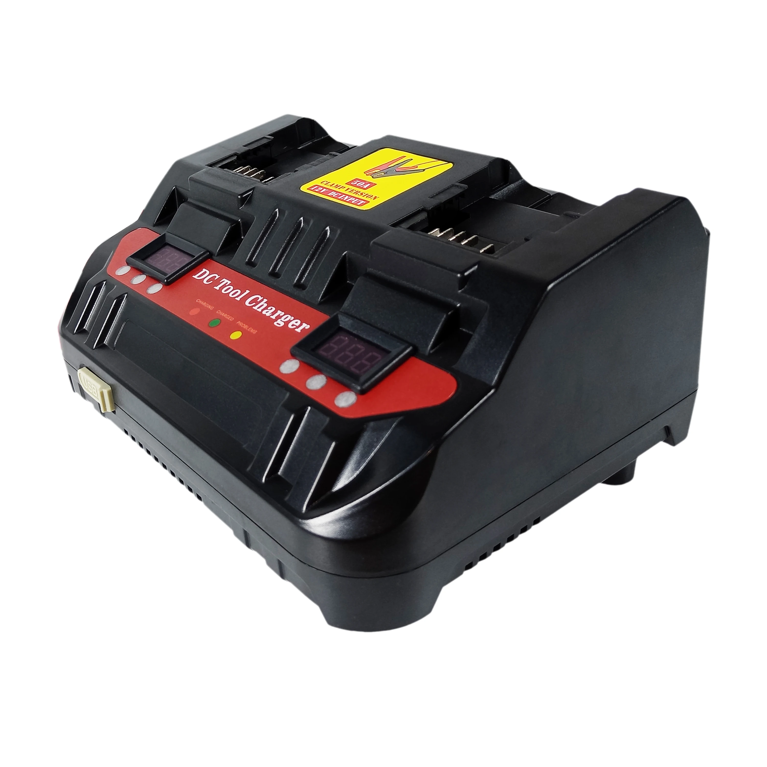 Factory price Dewal DC charger DCB102 12V 24V input Dewal dual charger with voltmeters DC12V input tool charger DCB112 DCB104