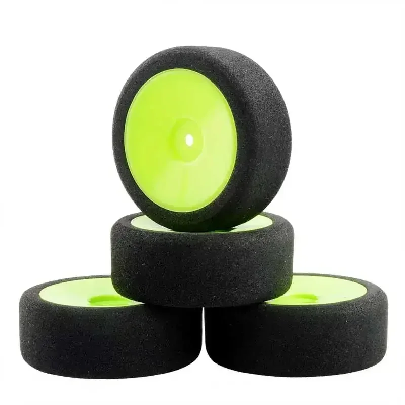 

4Pcs Set 12mm Hex RC Racing Cars Accessories Racing Foam Tire Wheel Rim Set For HSP HPI 1/10 On-road RC Car